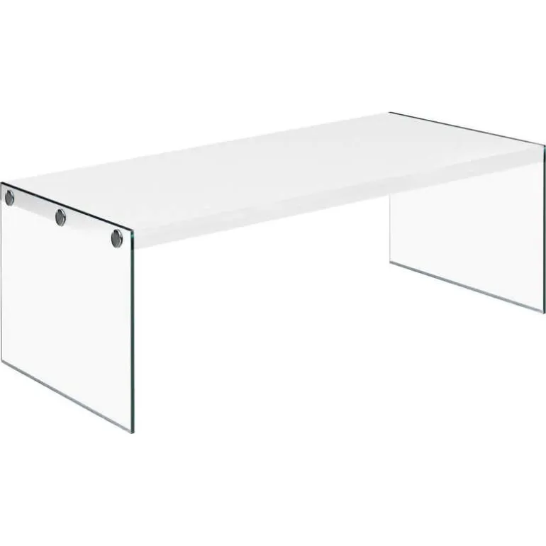 Rectangular Tempered Glass Coffee Table - Monarch