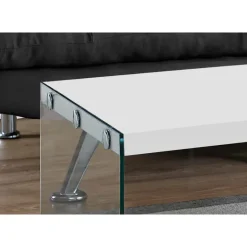 Rectangular Tempered Glass Coffee Table - Monarch