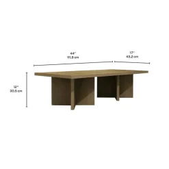 Rectangular X-Shaped Coffee Table