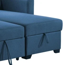 Reversible Sectional Bed with Storage - Blue