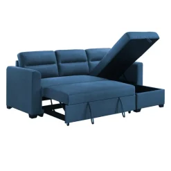 Reversible Sectional Bed with Storage - Blue