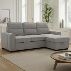 Reversible Sectional Bed with Chaise and Storage