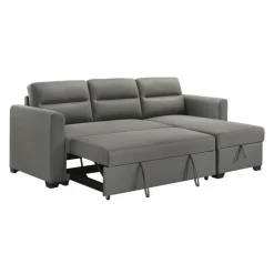 Reversible Sectional Bed with Storage - Grey
