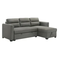 Reversible Sectional Bed with Storage - Grey