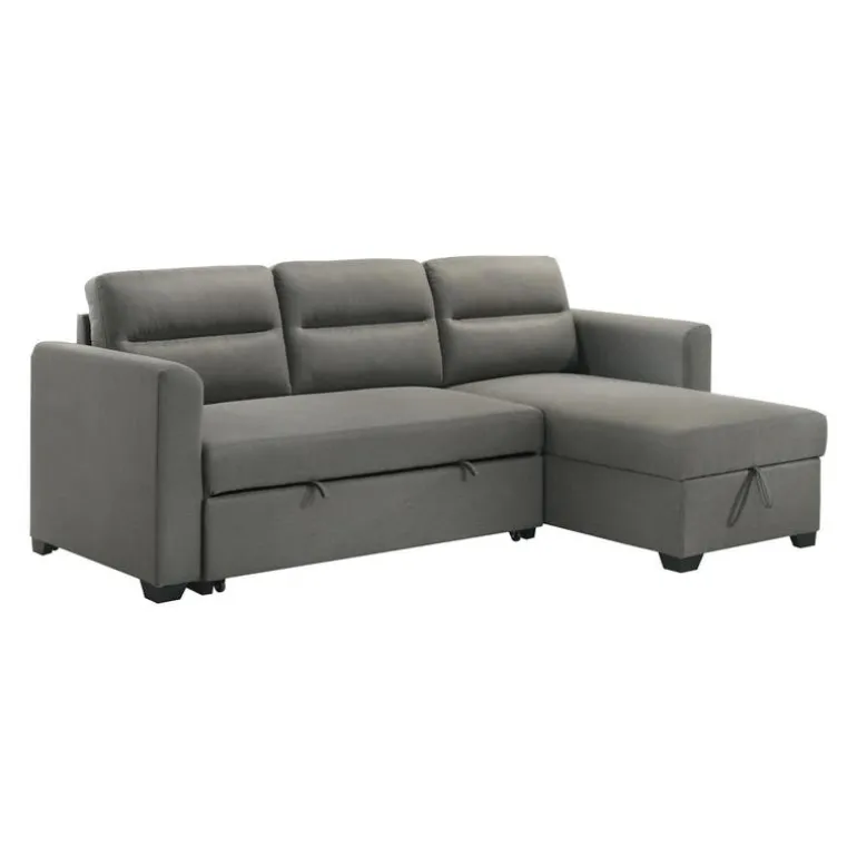 Reversible Sectional Bed with Storage - Grey