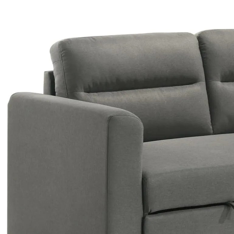 Reversible Sectional Bed with Storage - Grey