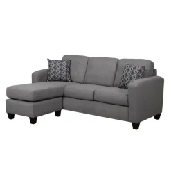 Reversible Sectional with Chaise - Charcoal Grey