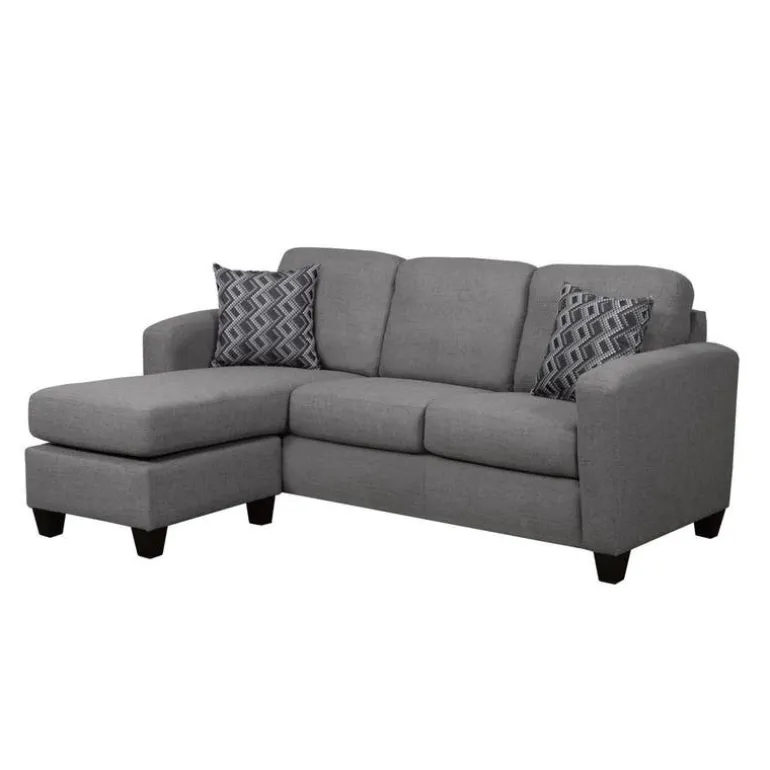 Reversible Sectional with Chaise - Charcoal Grey