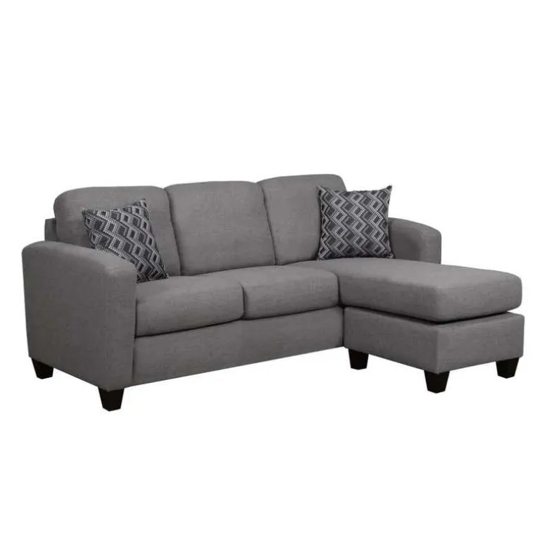 Reversible Sectional with Chaise - Charcoal Grey