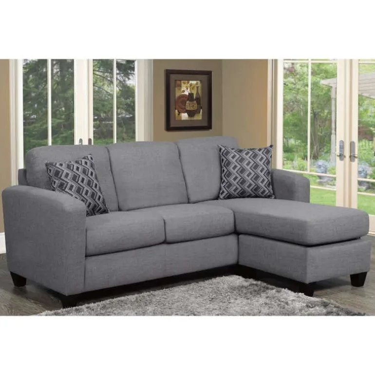 Reversible Sectional with Chaise - Charcoal Grey