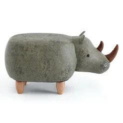 Rhinoceros-Shaped Kids Pouf – 28" x 14.6" x 14.6"