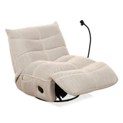 Rocking Recliner with Phone Holder - Beige