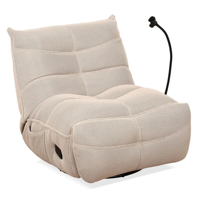 Rocking Recliner with Phone Holder - Beige