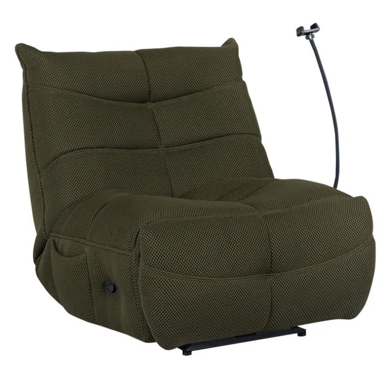 Rocking Recliner with Phone Holder - Green