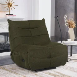 Rocking Recliner with Phone Holder - Green