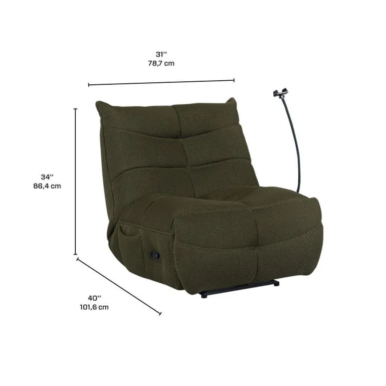 Rocking Recliner with Phone Holder - Green