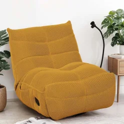 Rocking Recliner with Phone Holder - Golden Yellow