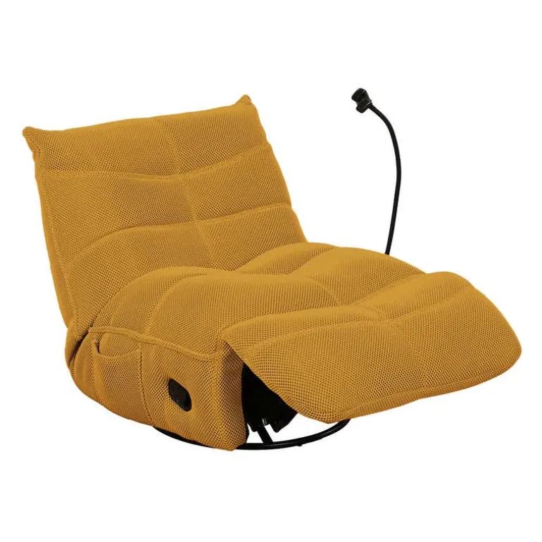 Rocking Recliner with Phone Holder - Golden Yellow