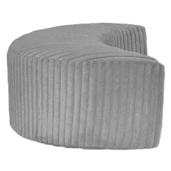 Rolled & Compressed Sealy Corduroy Armchair-in-a-Box with an Ottoman - Grey