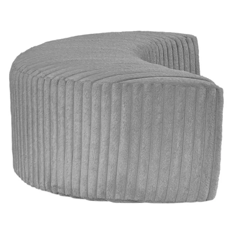 Rolled & Compressed Sealy Corduroy Armchair-in-a-Box with an Ottoman - Grey