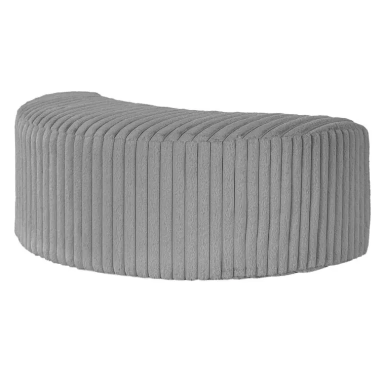 Rolled & Compressed Sealy Corduroy Armchair-in-a-Box with an Ottoman - Grey