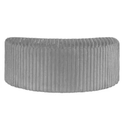 Rolled & Compressed Sealy Corduroy Armchair-in-a-Box with an Ottoman - Grey