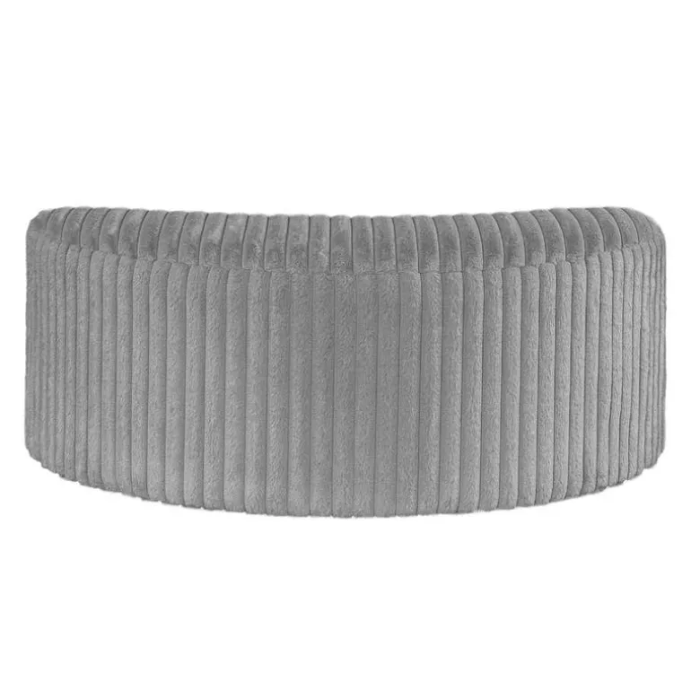 Rolled & Compressed Sealy Corduroy Armchair-in-a-Box with an Ottoman - Grey