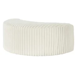 Rolled & Compressed Sealy Corduroy Armchair-in-a-Box with an Ottoman - Cream