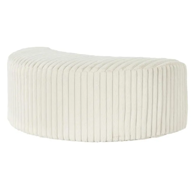 Rolled & Compressed Sealy Corduroy Armchair-in-a-Box with an Ottoman - Cream