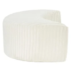 Rolled & Compressed Sealy Corduroy Armchair-in-a-Box with an Ottoman - Cream