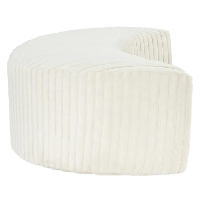 Rolled & Compressed Sealy Corduroy Armchair-in-a-Box with an Ottoman - Cream