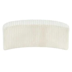 Rolled & Compressed Sealy Corduroy Armchair-in-a-Box with an Ottoman - Cream