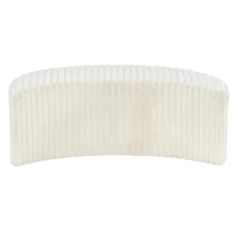 Rolled & Compressed Sealy Corduroy Armchair-in-a-Box with an Ottoman - Cream