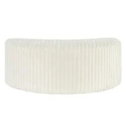 Rolled & Compressed Sealy Corduroy Armchair-in-a-Box with an Ottoman - Cream