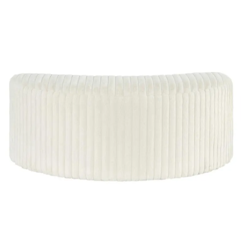 Rolled & Compressed Sealy Corduroy Armchair-in-a-Box with an Ottoman - Cream
