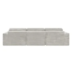 Rolled & Compressed Sofa in Corduroy Velvet - Beige