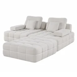 Rolled and Compressed Loveseat-in-a-Box with Matching Ottoman