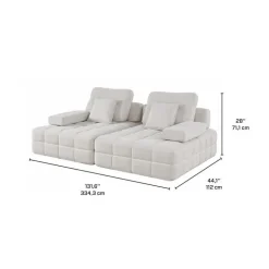 Rolled and Compressed Loveseat-in-a-Box