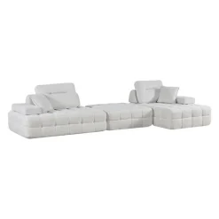 Rolled and Compressed Sectional-in-a-Box with Matching Ottoman