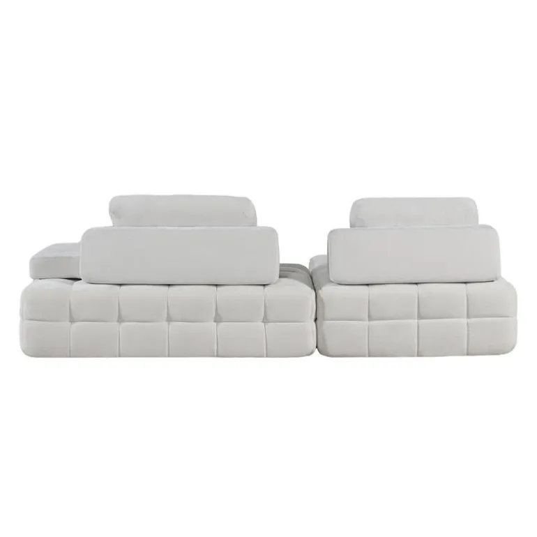 Rolled and Compressed Sectional-in-a-Box with Right-Facing Chaise