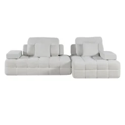 Rolled and Compressed Sectional-in-a-Box with Right-Facing Chaise