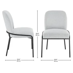 Round Marble Dining Table with 4 Upholstered Chairs - 48