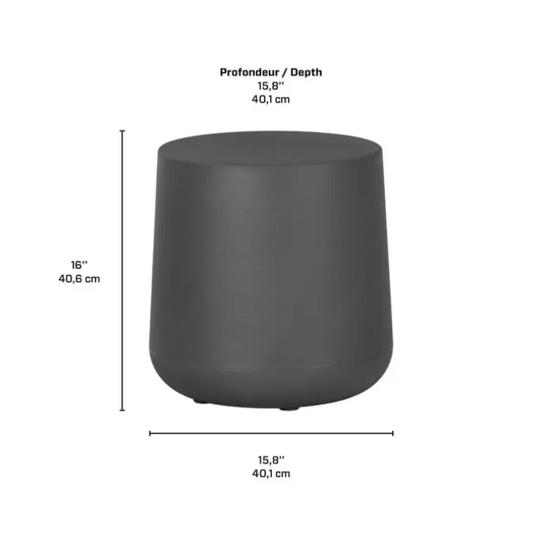 Round outdoor side table