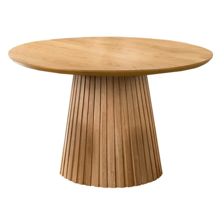 Round Pedestal Dining Table with 4 Chairs - Grey