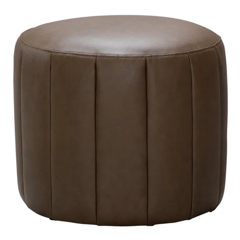 Round Pouf - Brown