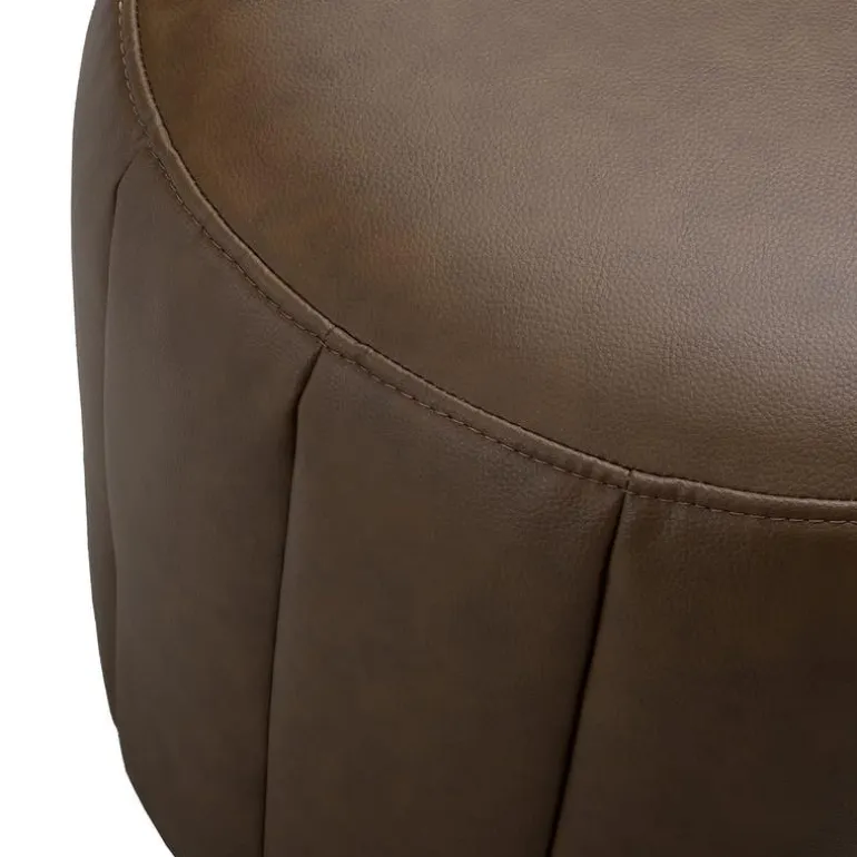 Round Pouf - Brown