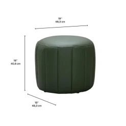 Round Pouf - Green