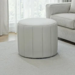 Round Pouf - Grey