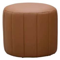 Round Pouf - Tan