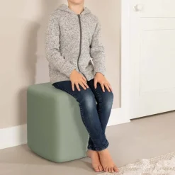 Sage Green Pouf - South Shore